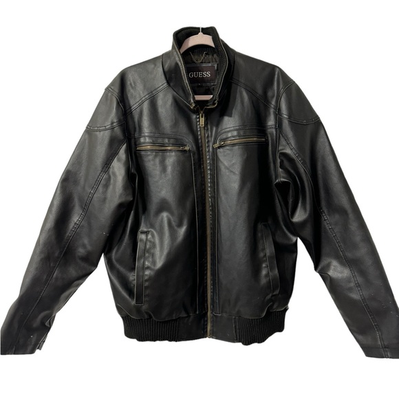 Guess faux leather Bomber jacket - Large - Picture 8 of 13